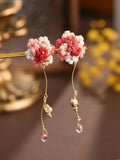 Blushing Bouquet Micro-Crochet Earrings
