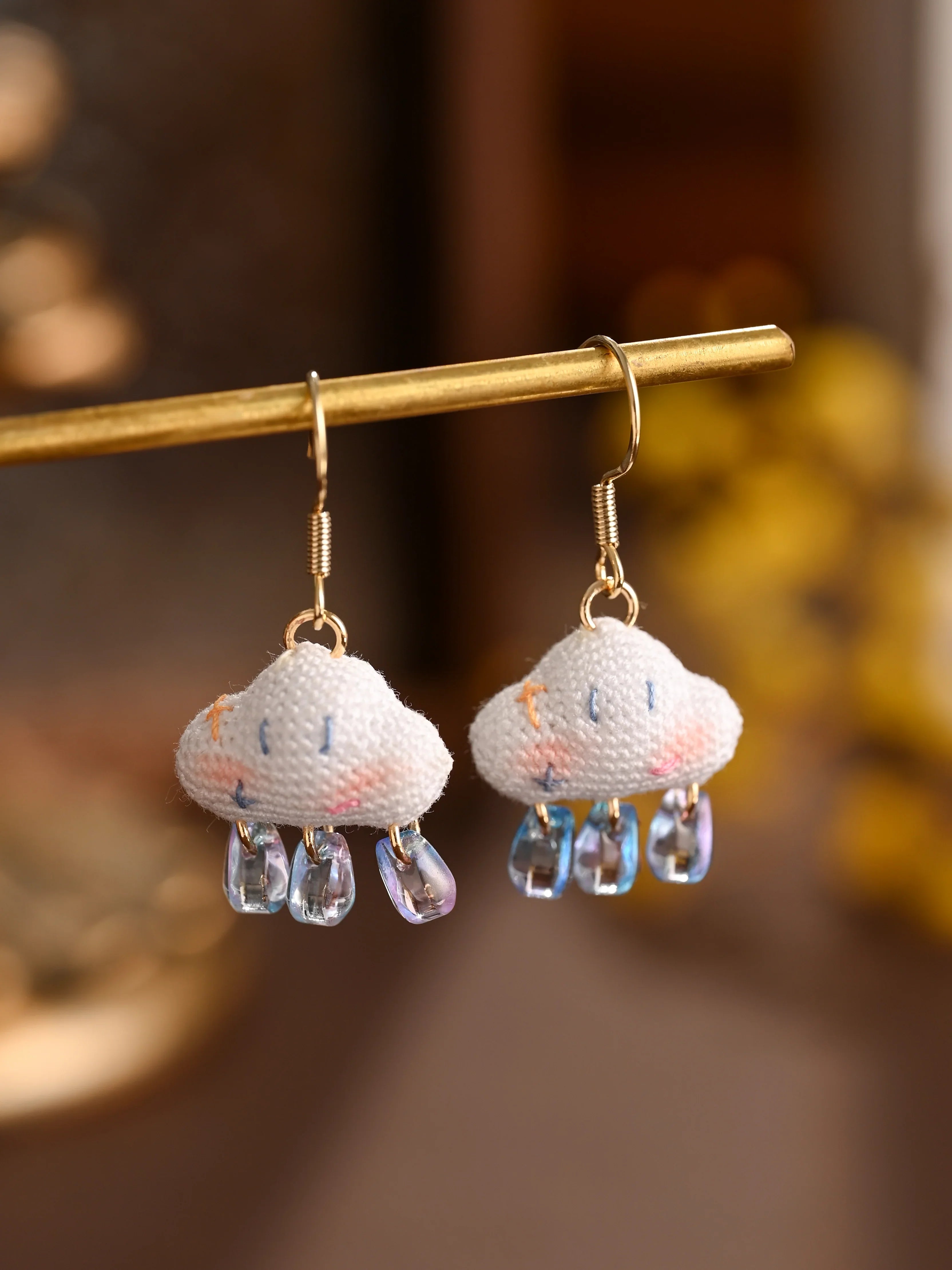 Smiling Cloud Micro Earrings