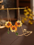 Triple Sunflower Necklace