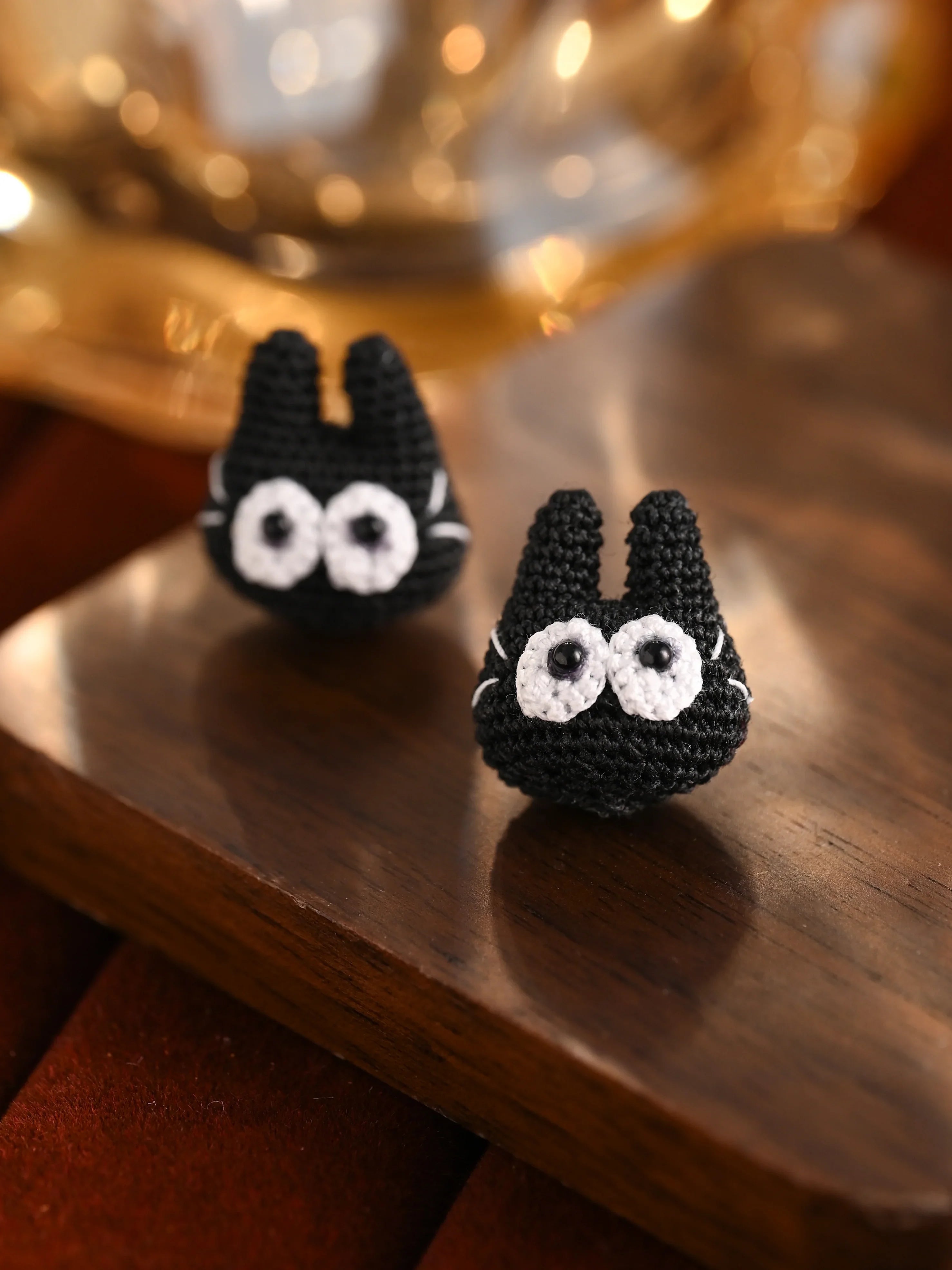 Black Cat Micro Earrings