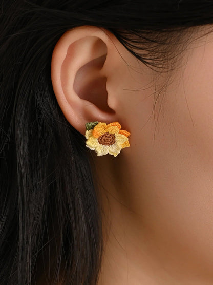 Sun-Kissed Sunflower Bloom Earrings