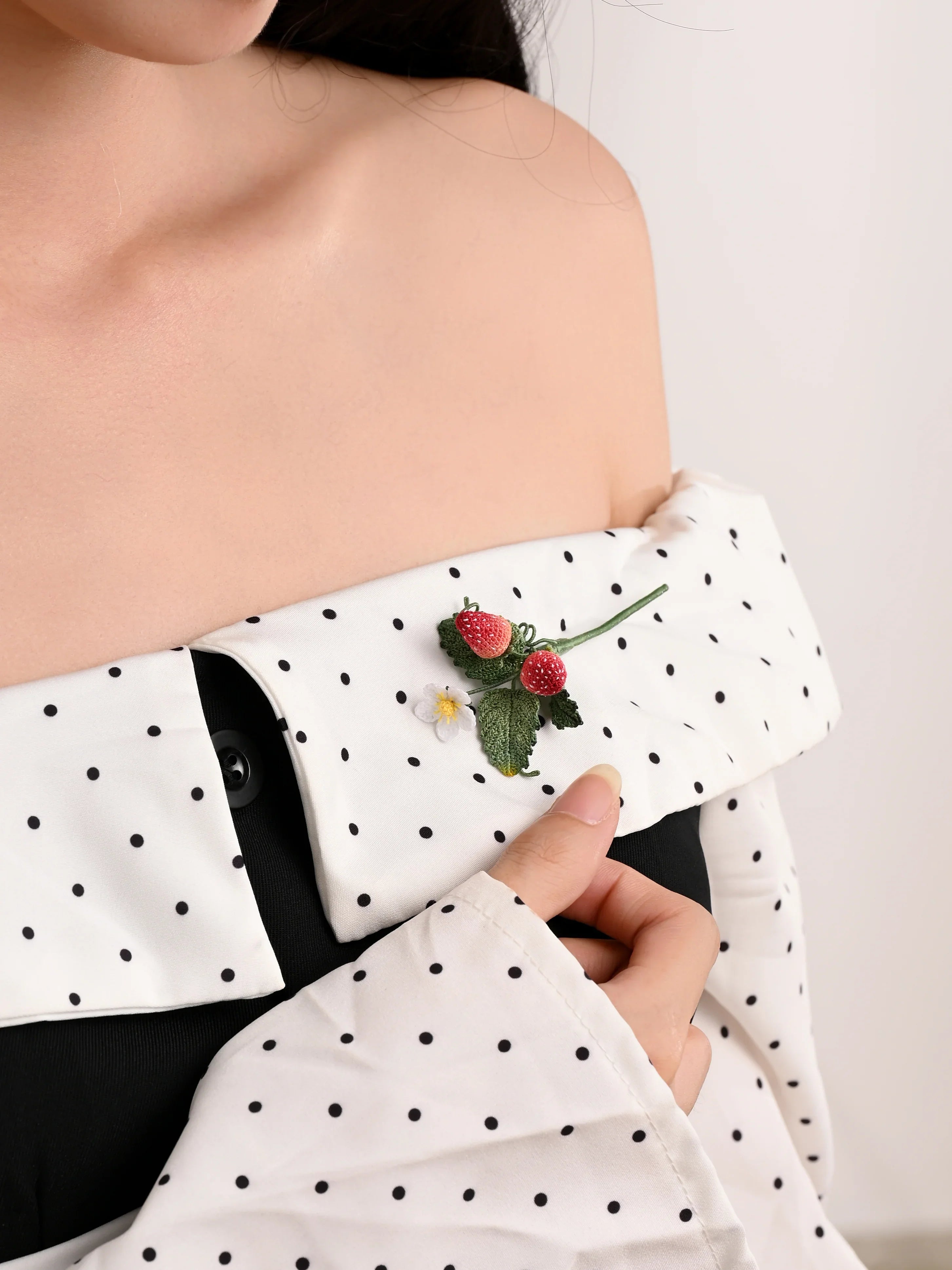 Strawberry Micro Brooch