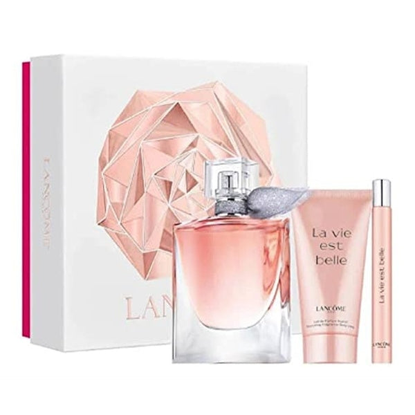 Lancome La Vie Est Belle Gift Set 50ml EDP + 10ml EDP + 50ml Body Lotion