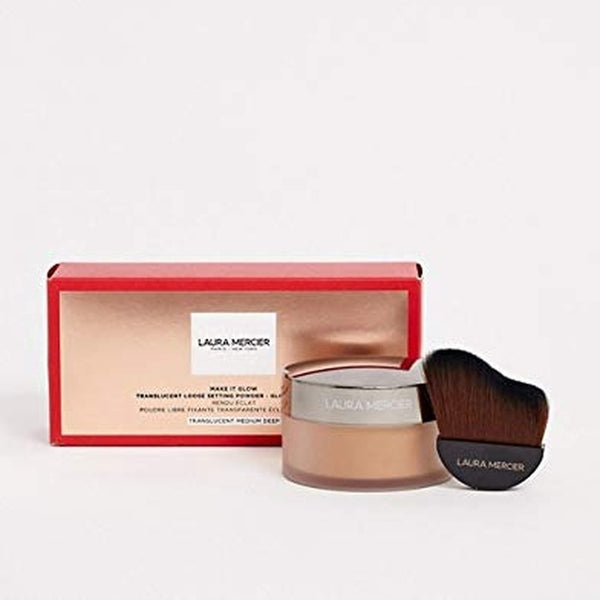 Laura Mercier Make It Glow Set 29g Loose Setting Powder - Translucent + Brush