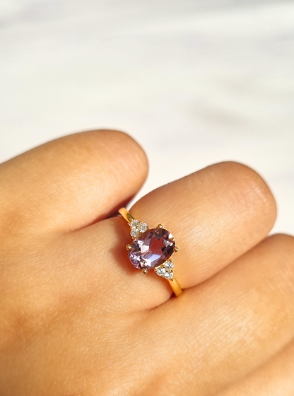 Lavender Amethyst Ring in 18k Gold Vermeil