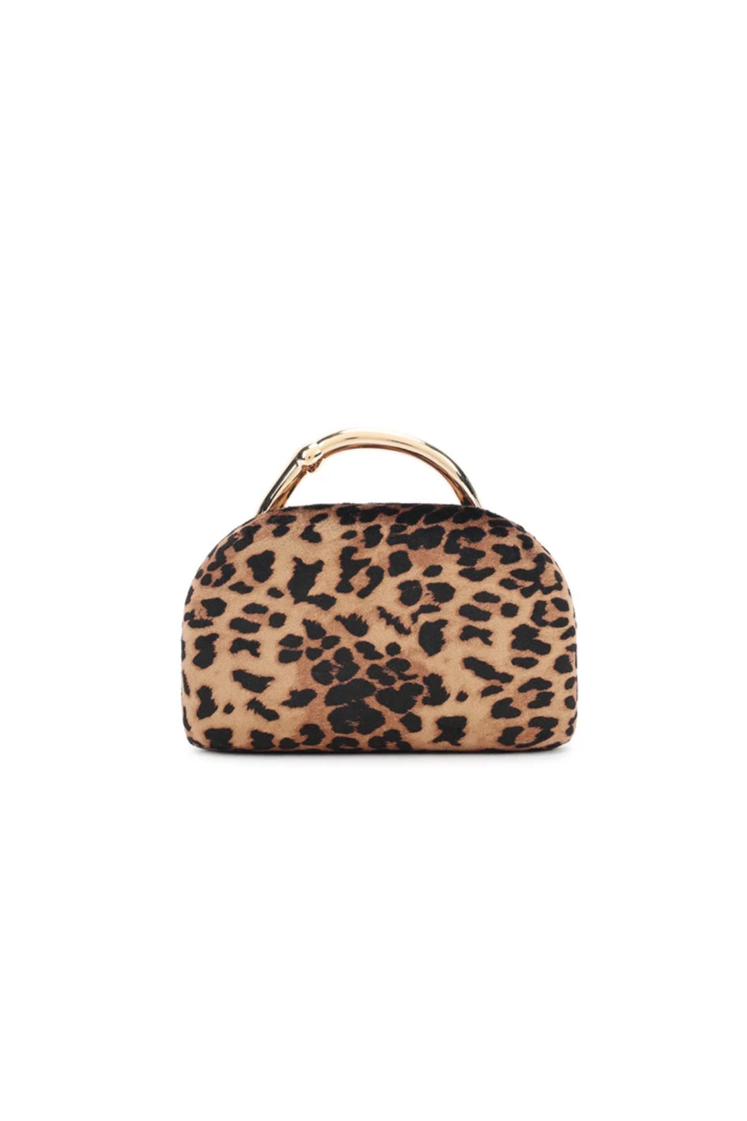 Leopard Print Clutch Bag with Handle Design