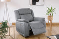 Linden Electric Recliner Armchair: Plush Grey Fabric, Power Reclining Bliss