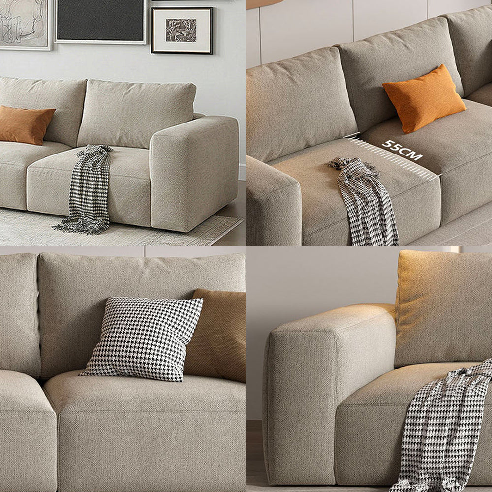 Lionel Three Seater Sofa, Linen