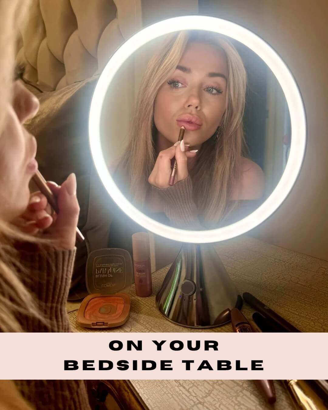 LumiGlam Pro Cosmetic Vanity Mirror in Chrome
