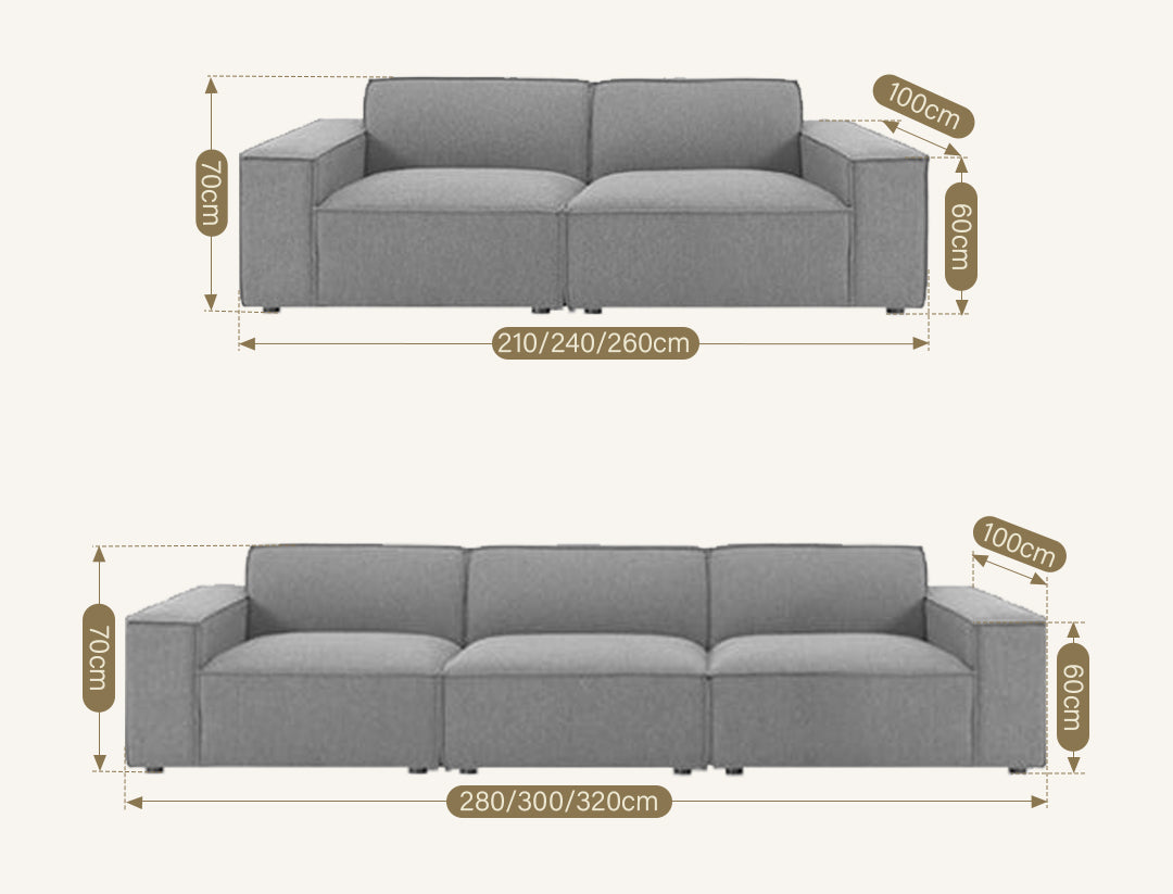 Lynnbrook Two Seater Sofa, Linen