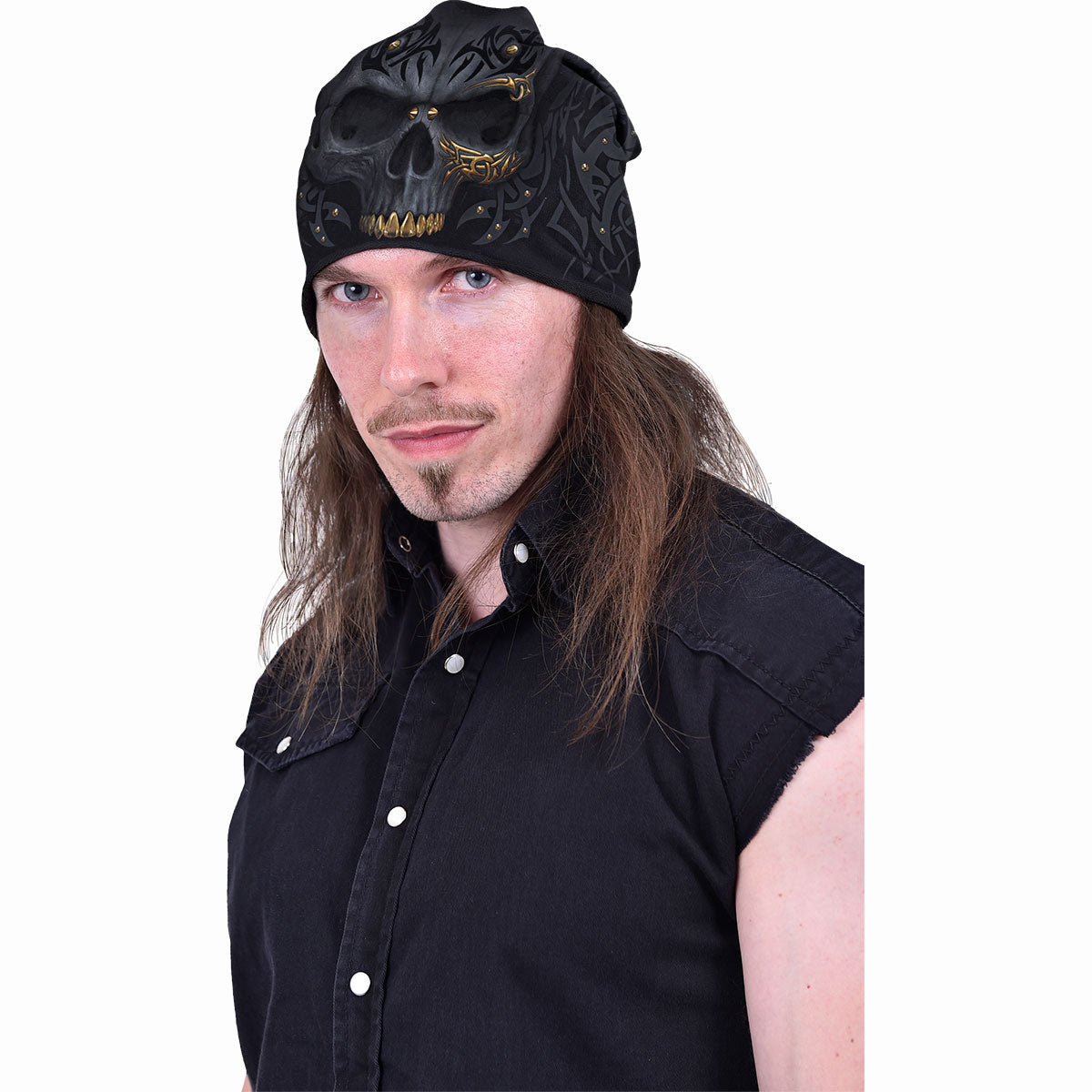 BLACK GOLD - Light Cotton Beanies Black