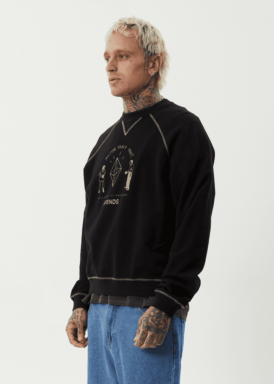 AFENDS Dance Party Crew Neck Jumper