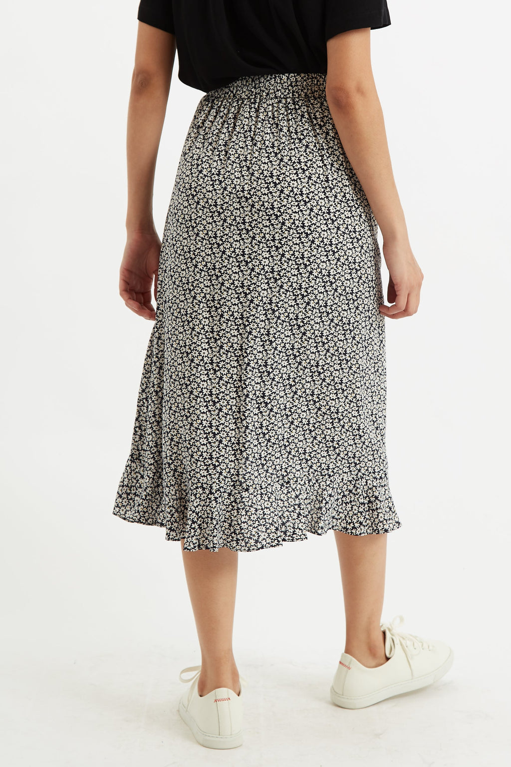 Louche Mara Dazzler Print Frill Midi Skirt