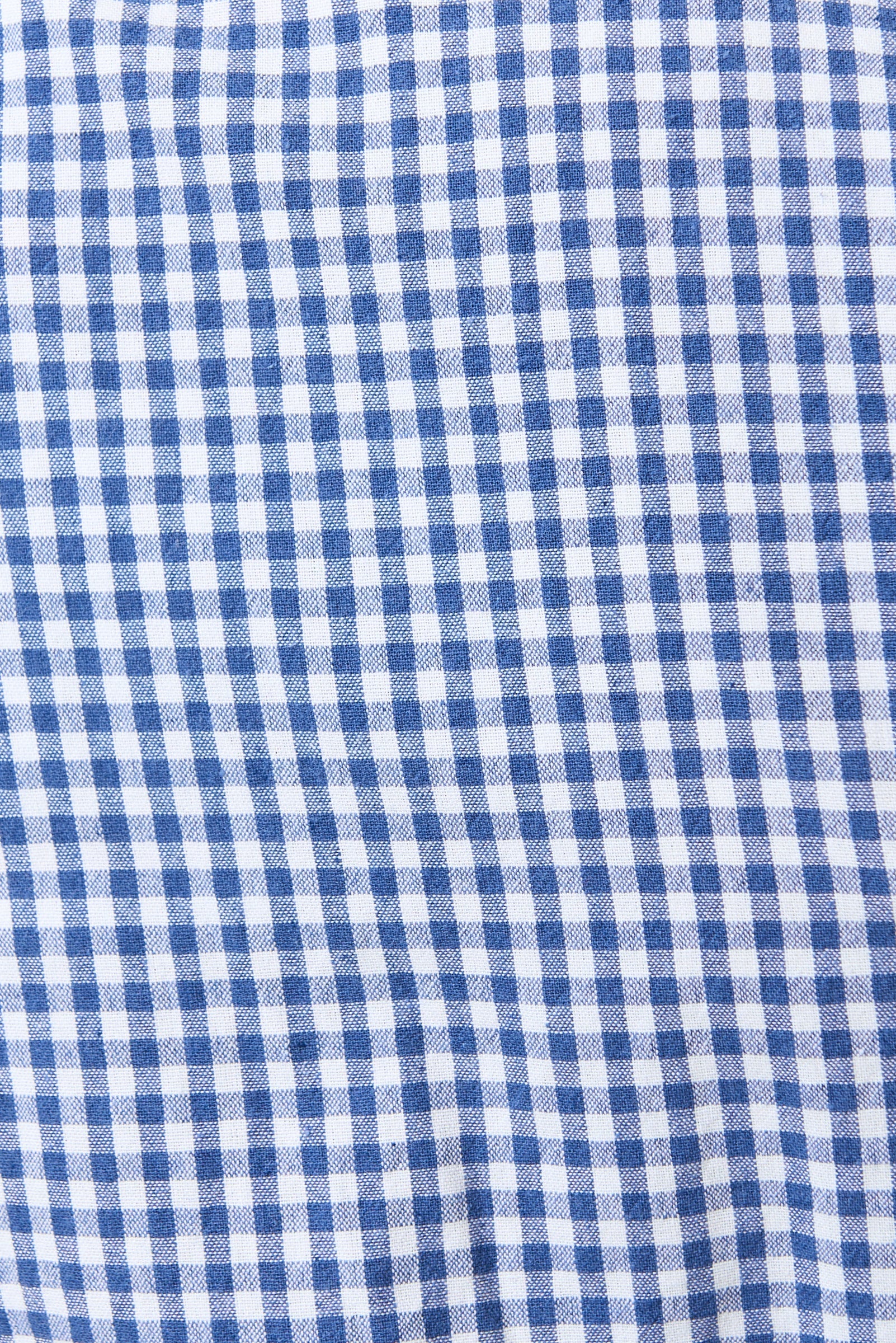 Unity Gingham Ric Rac Trim V-Neck Midi Dress - Blue