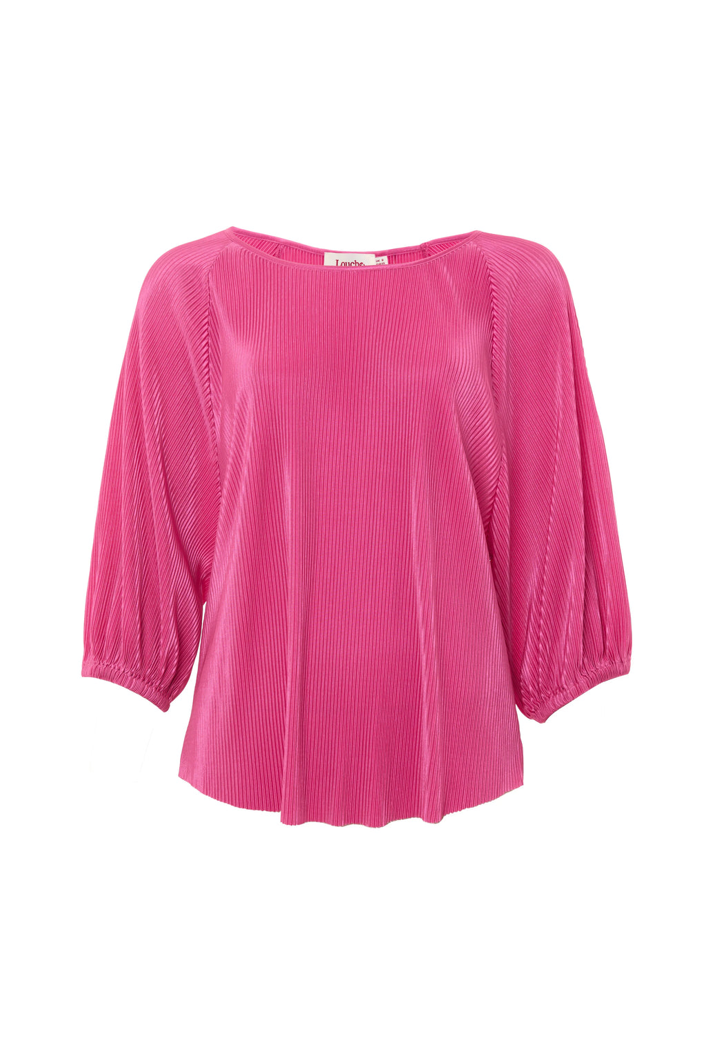 Mayanna Pleat 3/4 Sleeve Top - Pink