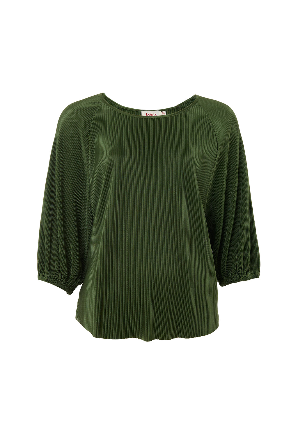 Mayanna Pleat 3/4 Sleeve Top - Sage