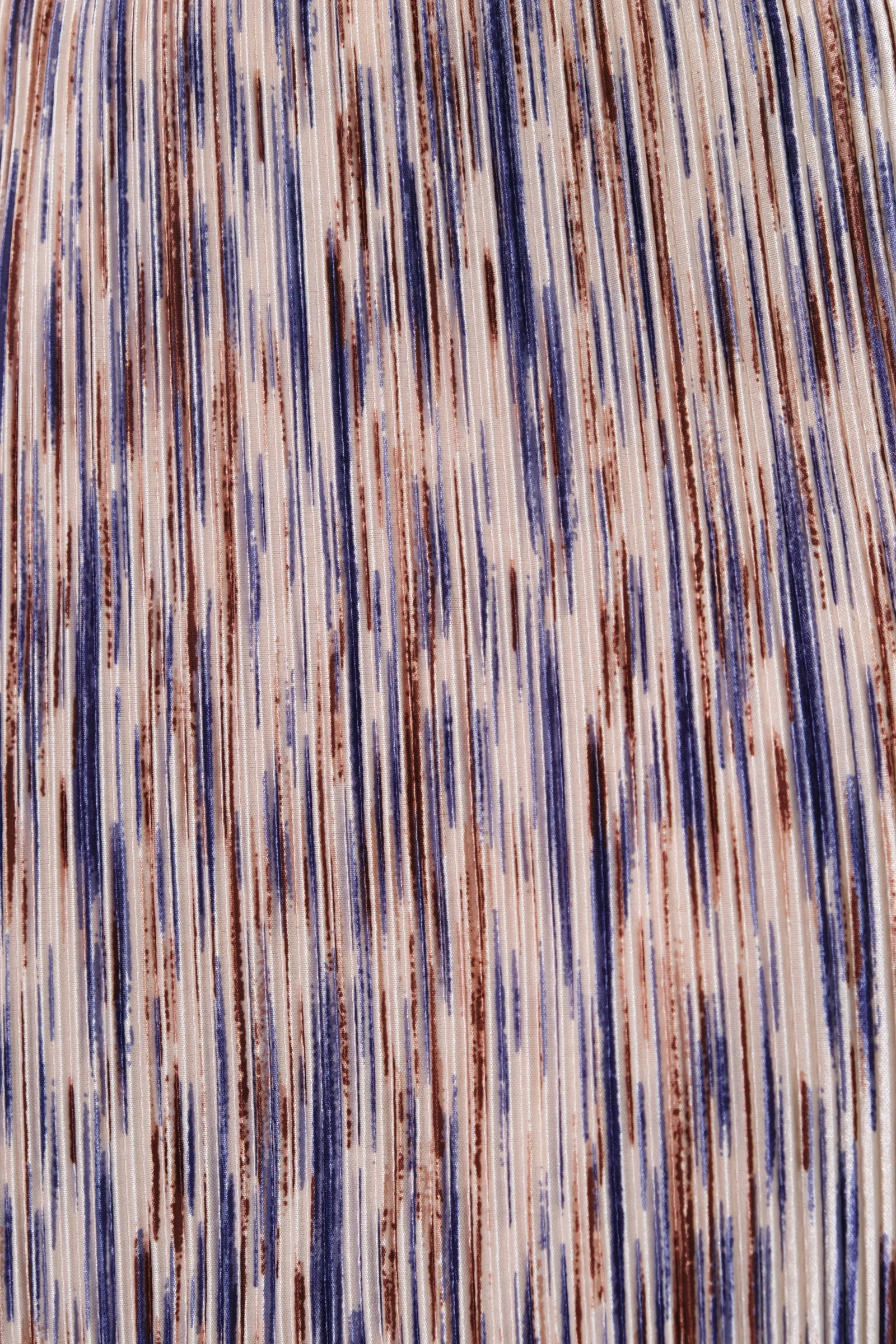 Maylis Line Print Pleat Mid Skirt