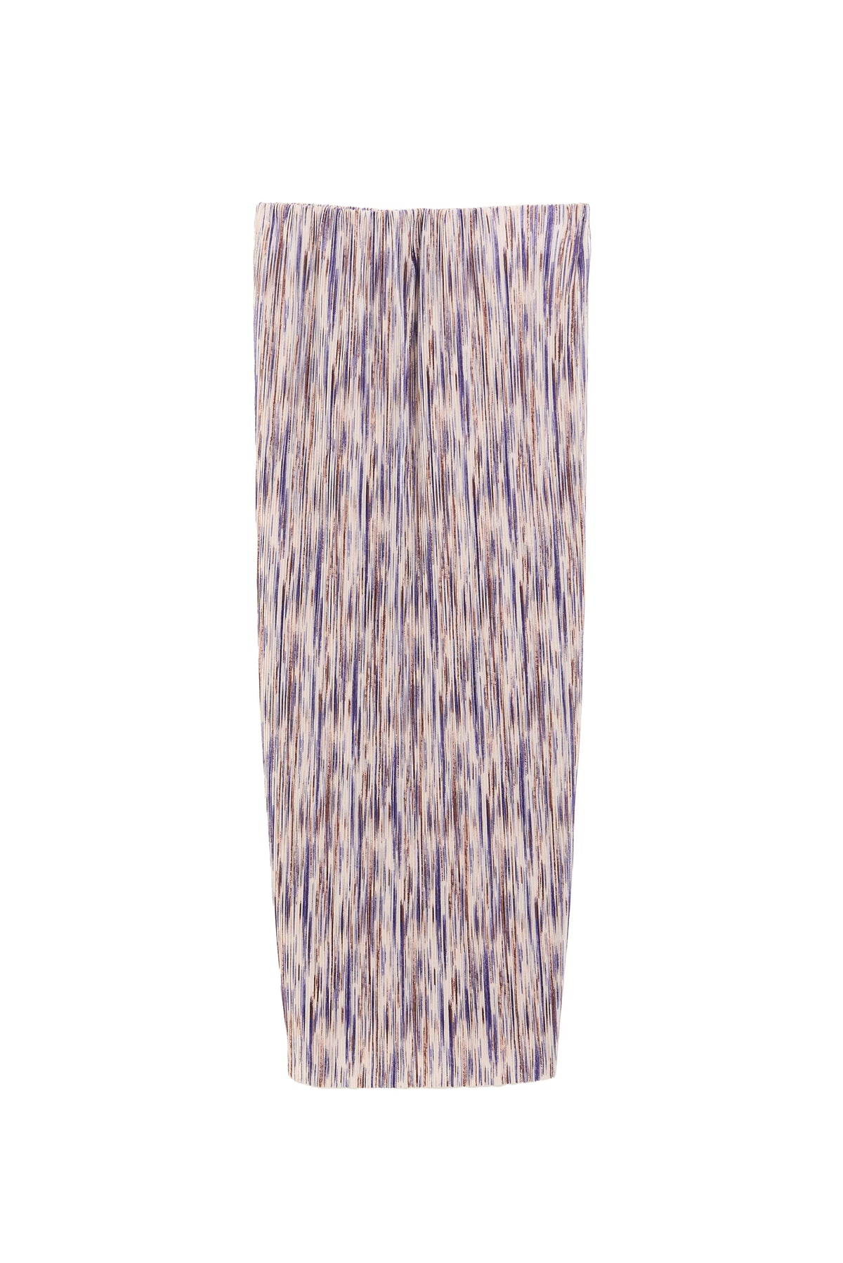 Maylis Line Print Pleat Mid Skirt