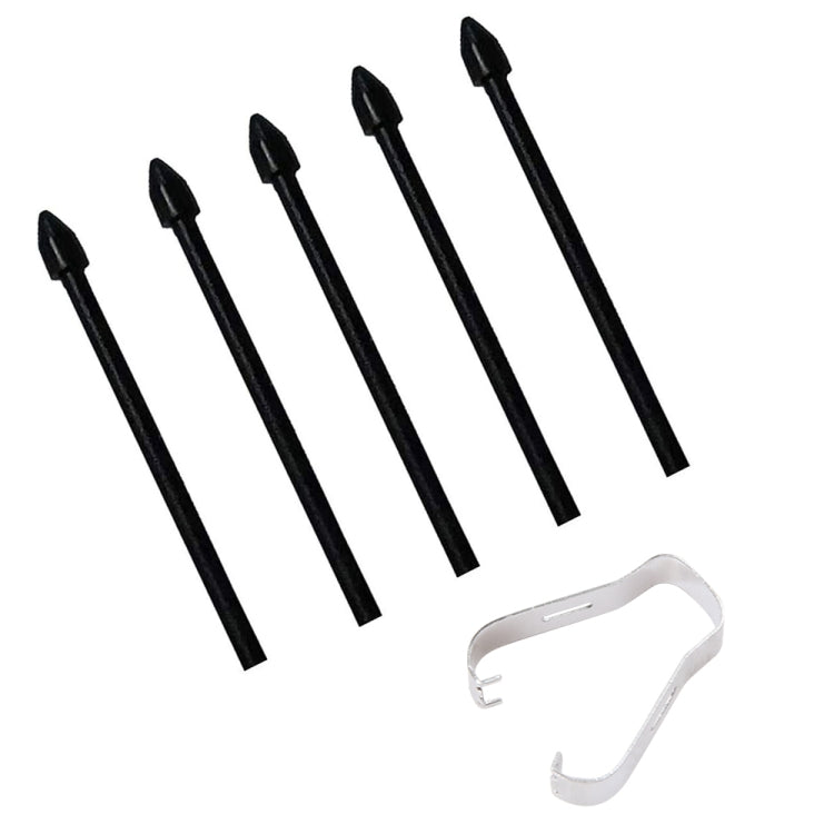 6 in 1 Universal Stylus Pen Replacement Pencil Tips For Samsung Galaxy Tab S8 / S7 / S6 / Galaxy Note20 / Note10 / S23 Ultra / S22 Ultra(Black)