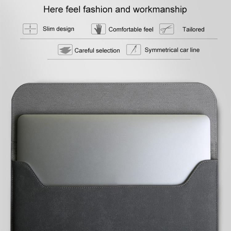 2 in 1 Horizontal Matte Leather Laptop Inner Bag + Power Bag for MacBook Air 13.3 inch A1466 (2012 - 2017) / A1369 (2010 - 2012), MacBook Air 13.3 inch A1466 (2012 - 2017) / A1369 (2010 - 2012)