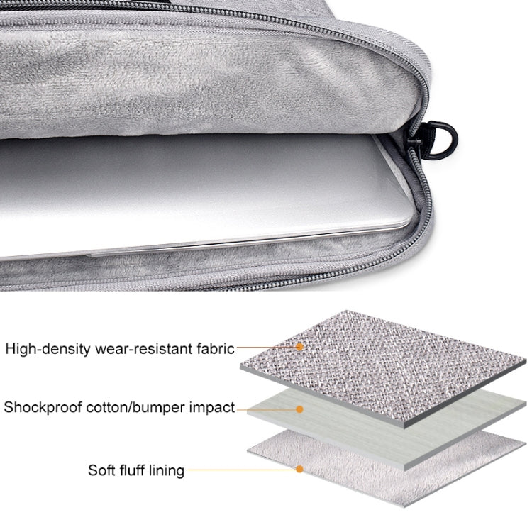 ST03S 15.4 inch Double Side Pockets Wearable Oxford Cloth Soft Handle Portable Laptop Tablet Bag, 15.4 inch Black, 15.4 inch Pink, 15.4 inch Grey, 15.4 inch Deep Space Gray, 15.4 inch Navy Blue