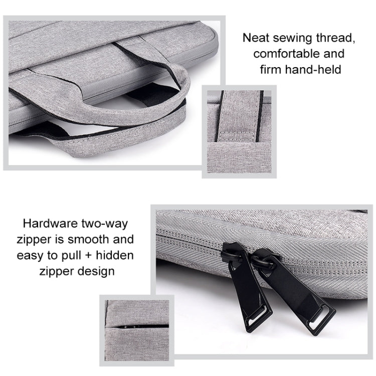 ST03S 15.4 inch Double Side Pockets Wearable Oxford Cloth Soft Handle Portable Laptop Tablet Bag, 15.4 inch Black, 15.4 inch Pink, 15.4 inch Grey, 15.4 inch Deep Space Gray, 15.4 inch Navy Blue