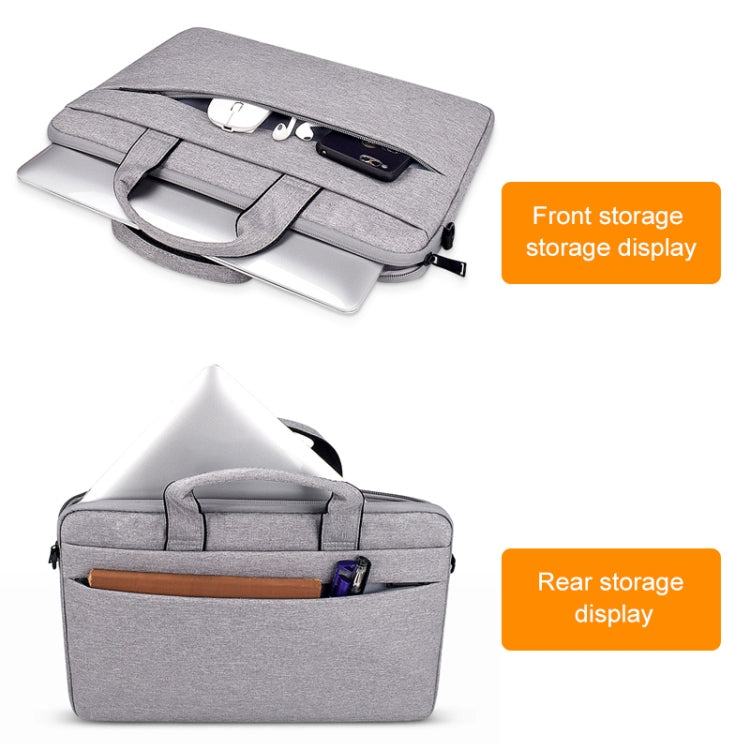 ST03S 15.4 inch Double Side Pockets Wearable Oxford Cloth Soft Handle Portable Laptop Tablet Bag, 15.4 inch Black, 15.4 inch Pink, 15.4 inch Grey, 15.4 inch Deep Space Gray, 15.4 inch Navy Blue