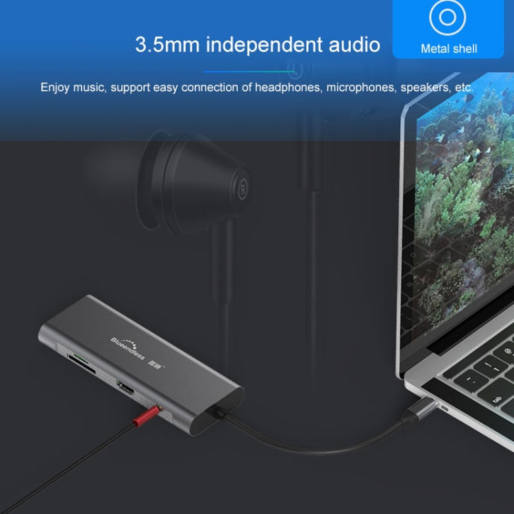 Blueendless 9 In 1 Multi-function Type-C / USB-C HUB Expansion Dock, 9 In 1