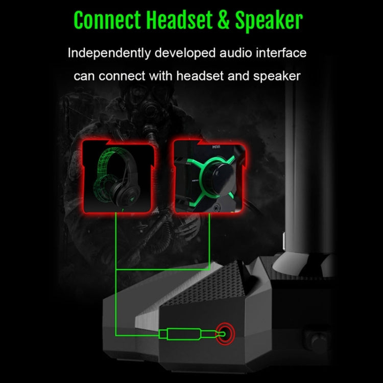 GK Omnidirectional USB Dual Mic with Built-in Sound Card for PC/Mac (Black & Red)