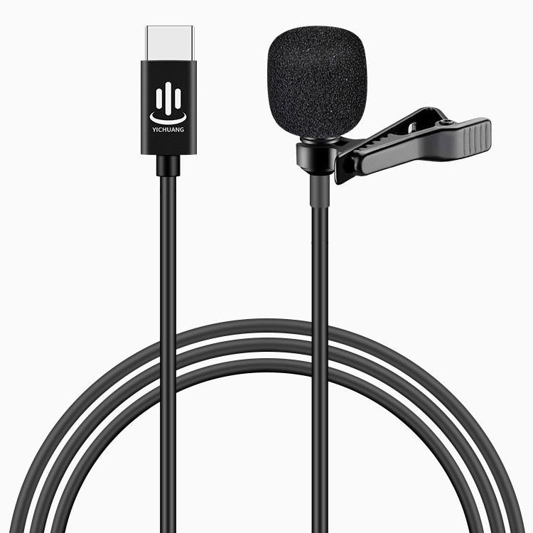 YICHUANG YC-LM10 USB-C / Type-C Intelligent Noise Reduction Condenser Lavalier Microphone, Cable Length: 1.5m, YC-LM10