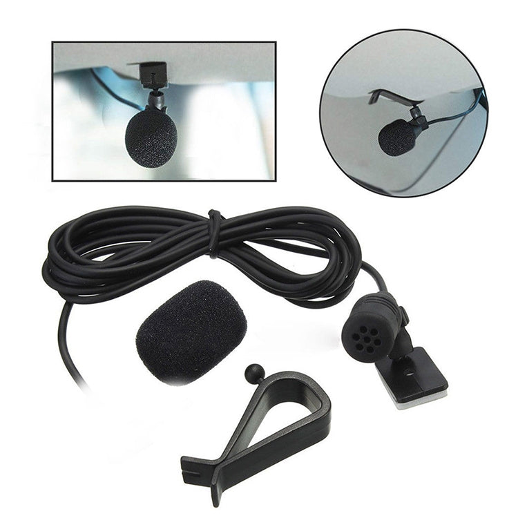 ZJ015MR Mono 2.5mm Angle Head Plug Car Navigation DVD External Paste Microphone, Length: 3m, Mono 2.5mm Angle Head