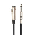 10m XLR 3-Pin Female to 1/4 inch (6.35mm) Mono Shielded Microphone Mic Cable, Length: 10m