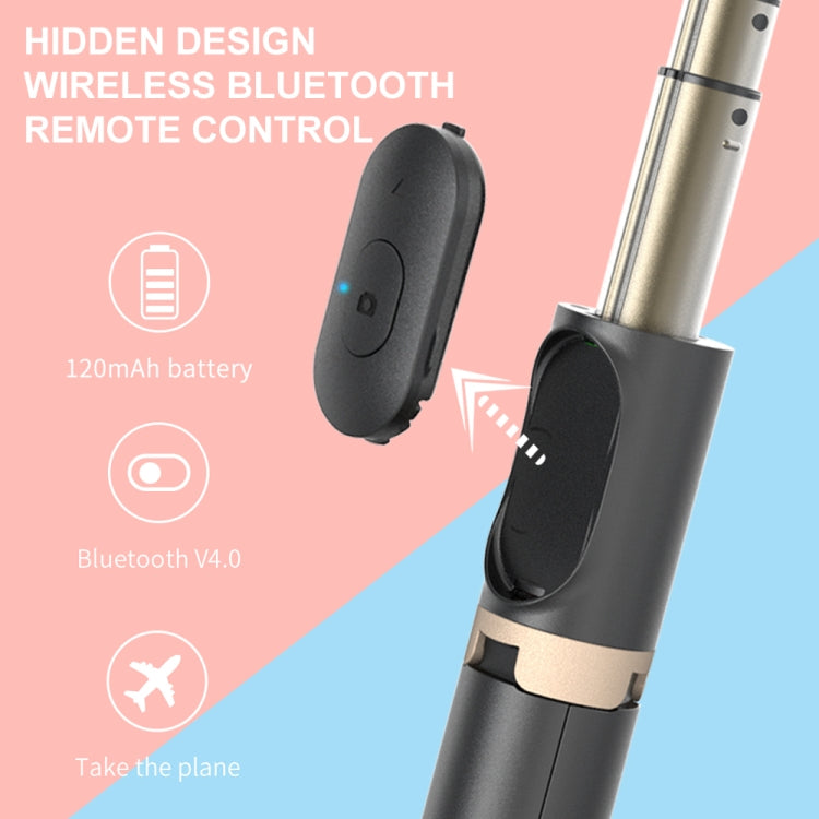 Q03 Bluetooth Remote Control Tripod Selfie Stick Phone Holder (Black)