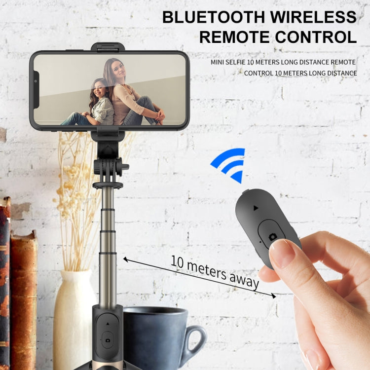 Q03 Bluetooth Remote Control Tripod Selfie Stick Phone Holder (Black)