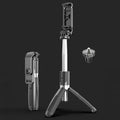 L02 100cm Multi-function Adjustable Bluetooth Self-timer Pole Tripod Selfie Stick (Black)
