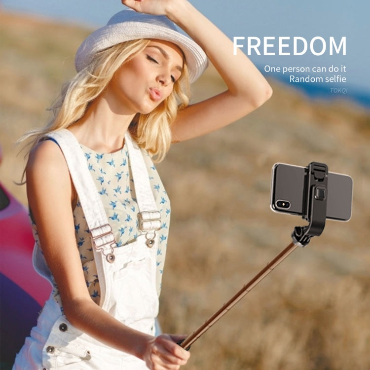 L02 100cm Multi-function Adjustable Bluetooth Self-timer Pole Tripod Selfie Stick (Black)