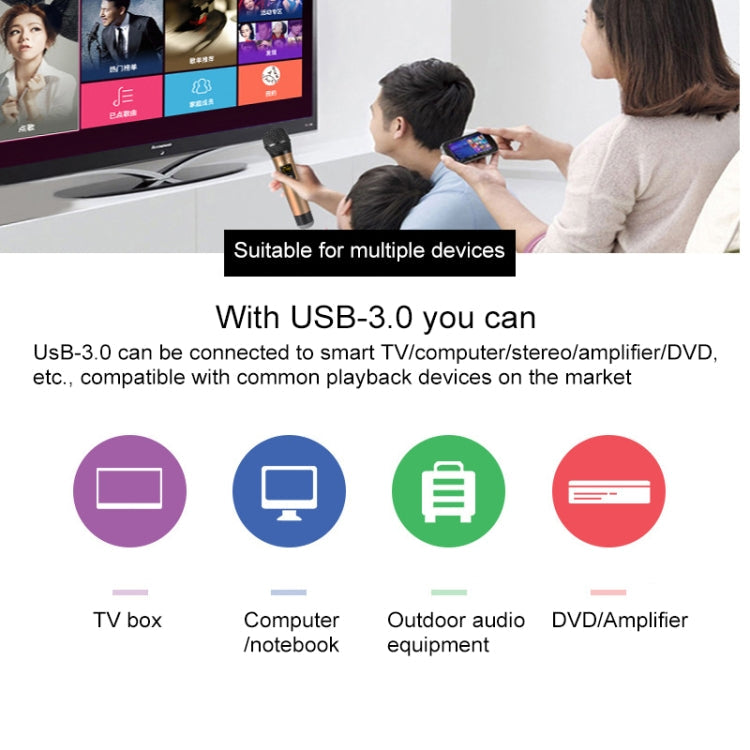 J.I.Y K Song Wireless Microphones for TV PC with Audio Card USB Receiver (Black)