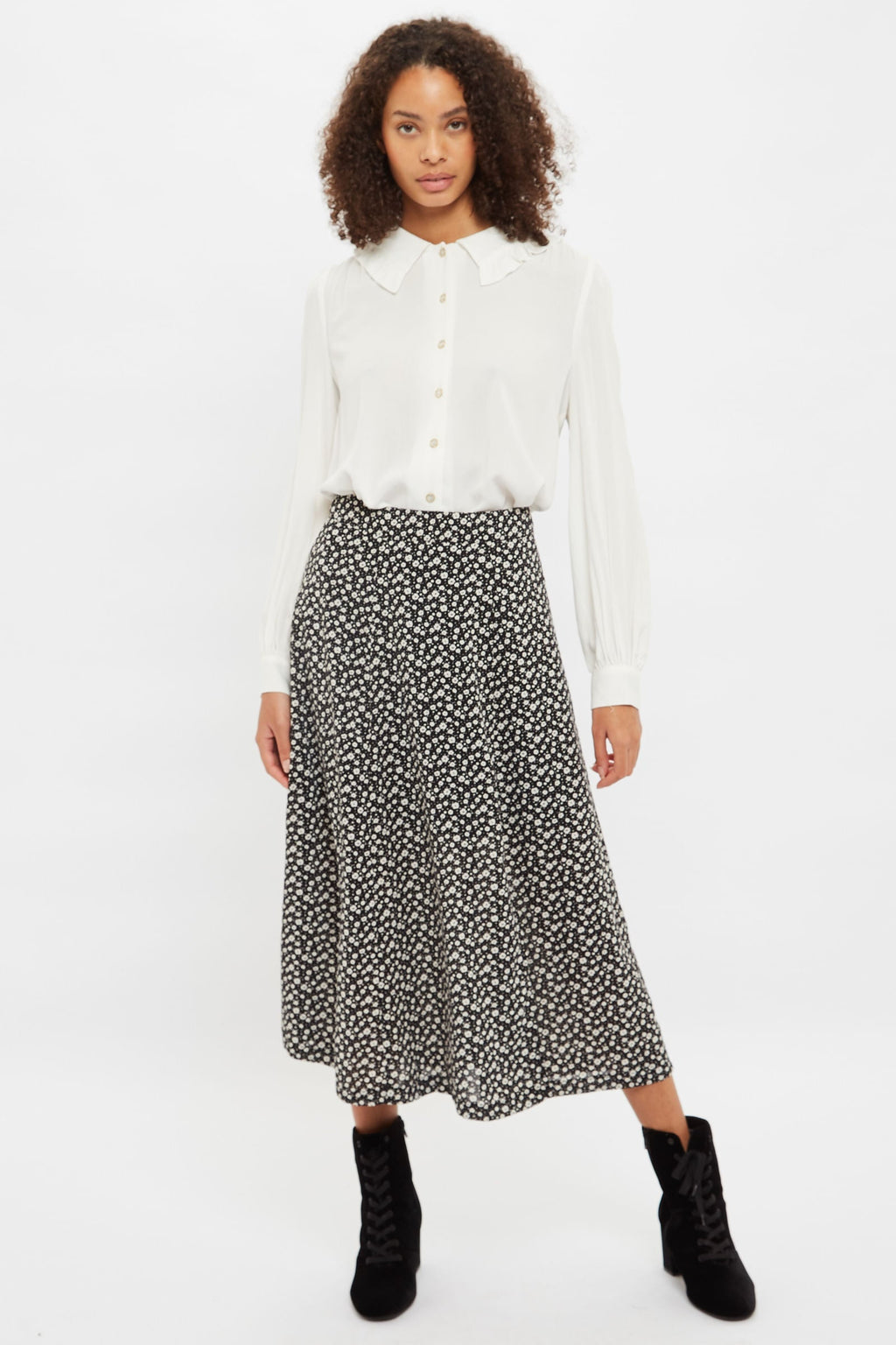 Louche Mercer Long Sleeve Frill Collar Blouse