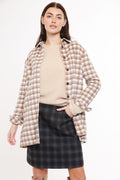 Louche Meriam Check Shacket Beige