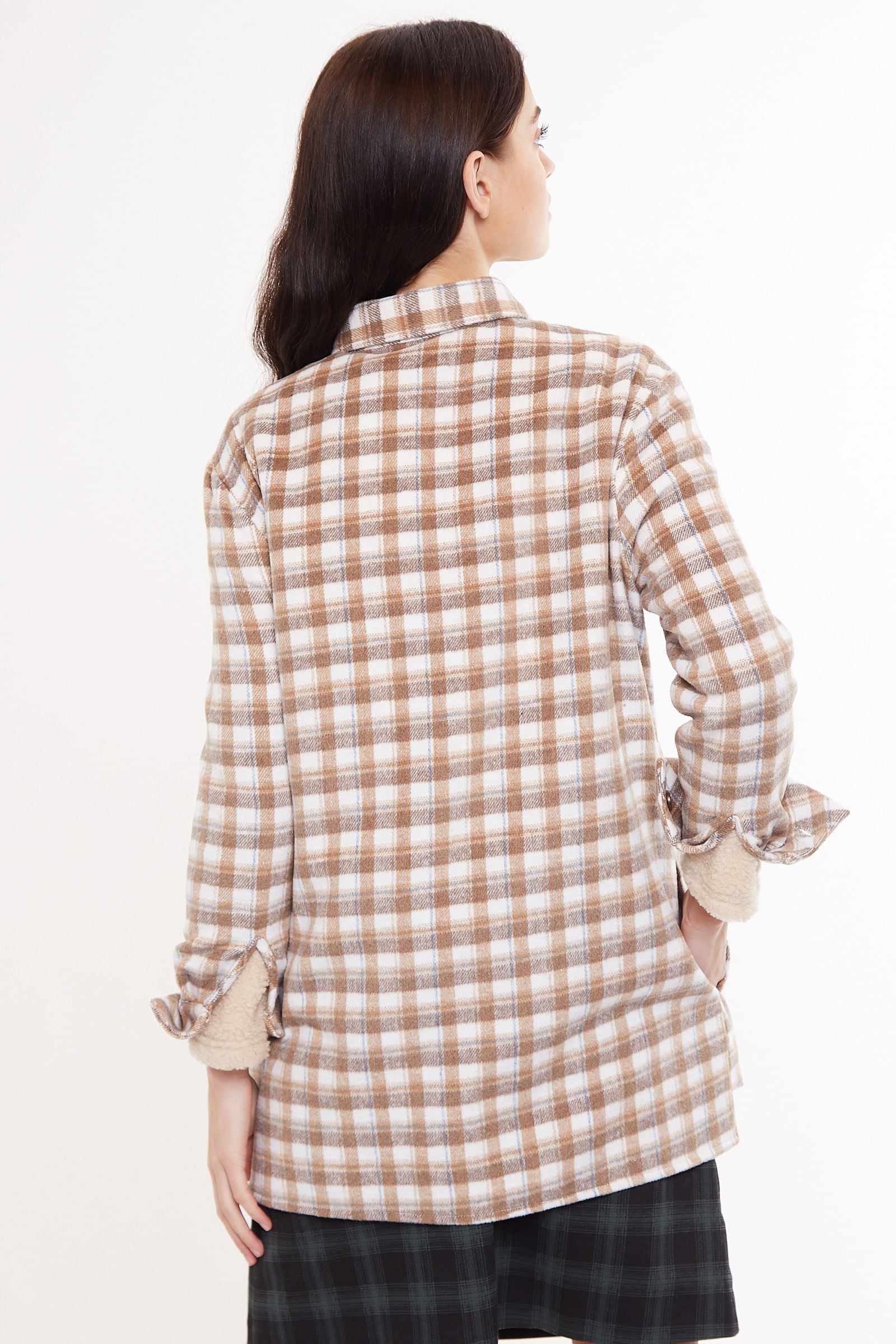 Louche Meriam Check Shacket Beige