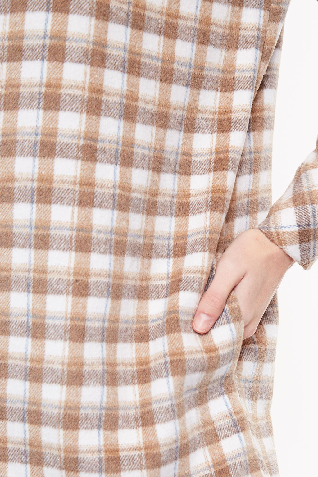 Louche Meriam Check Shacket Beige