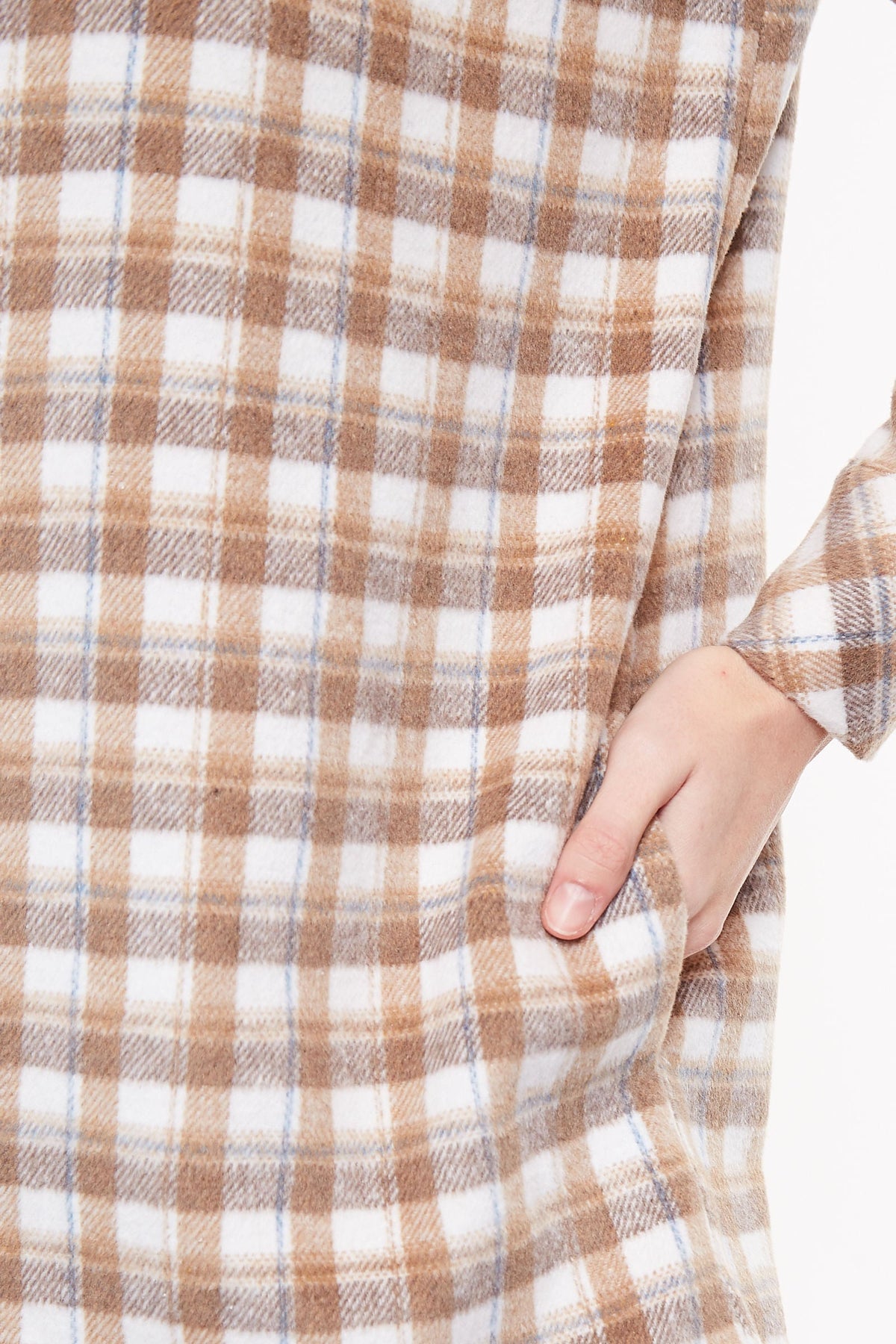Louche Meriam Check Shacket Beige