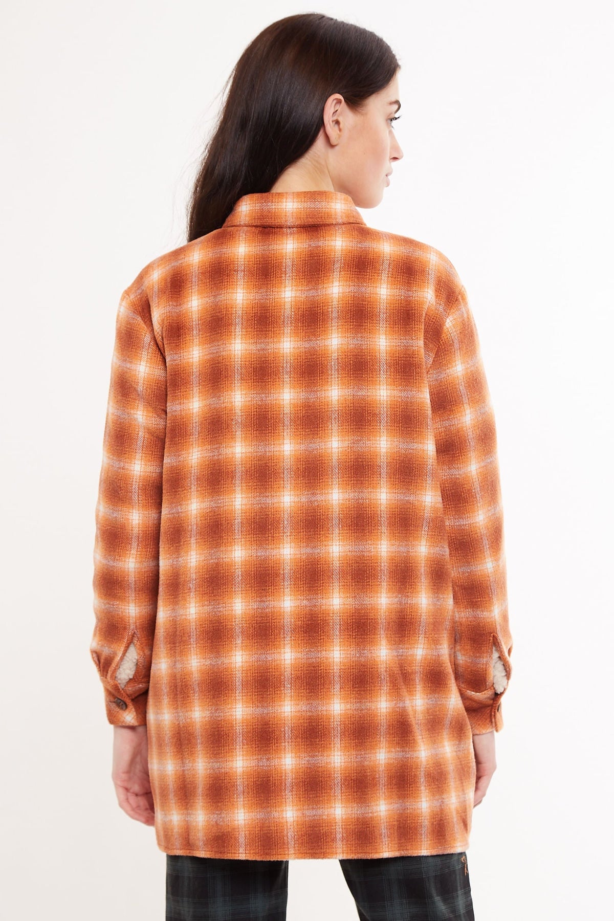 Louche Meriam Check Shacket Rust