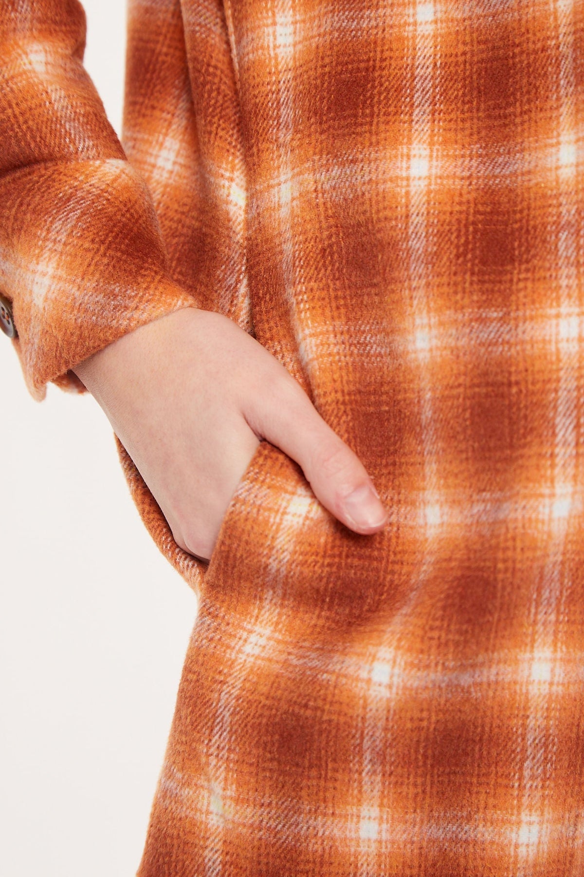 Louche Meriam Check Shacket Rust