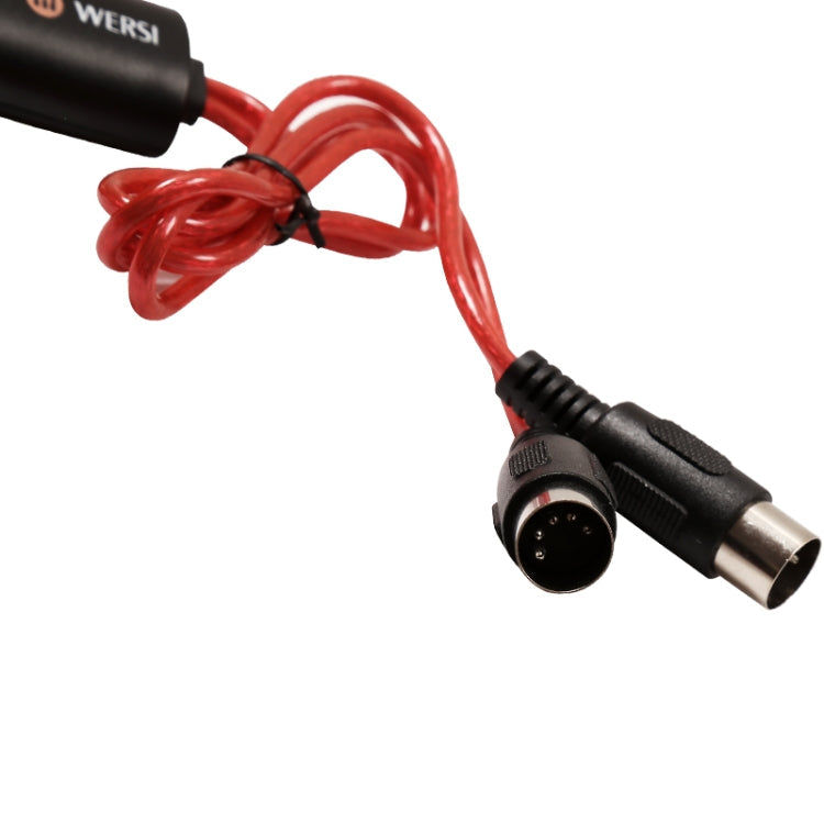 WERSI UM-18 USB MIDI Cable MidiPort Midi Cable Electric Piano Electronic Drum Music Editing Line, Length: 2m