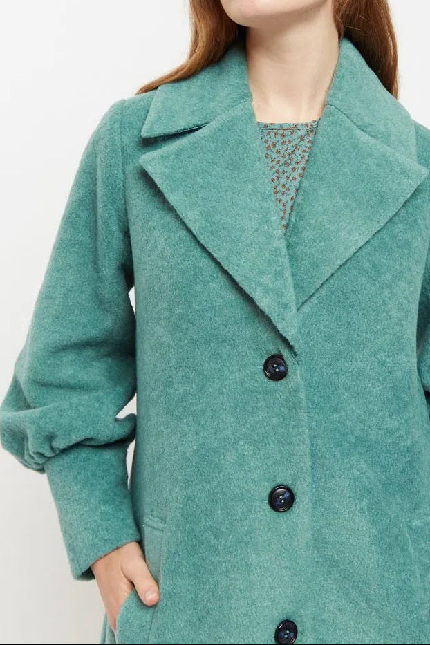 Louche Mischa Statement Sleeve Coat Green