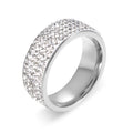 Stainless Steel Eternity Ring For Wedding Band Engagement Promise Crystal And Rhinestones Inlaid Circle Round, 57 mm, US Size:10, Inner Diameter: 20 mm, Perimeter: 62.8 mm, 10