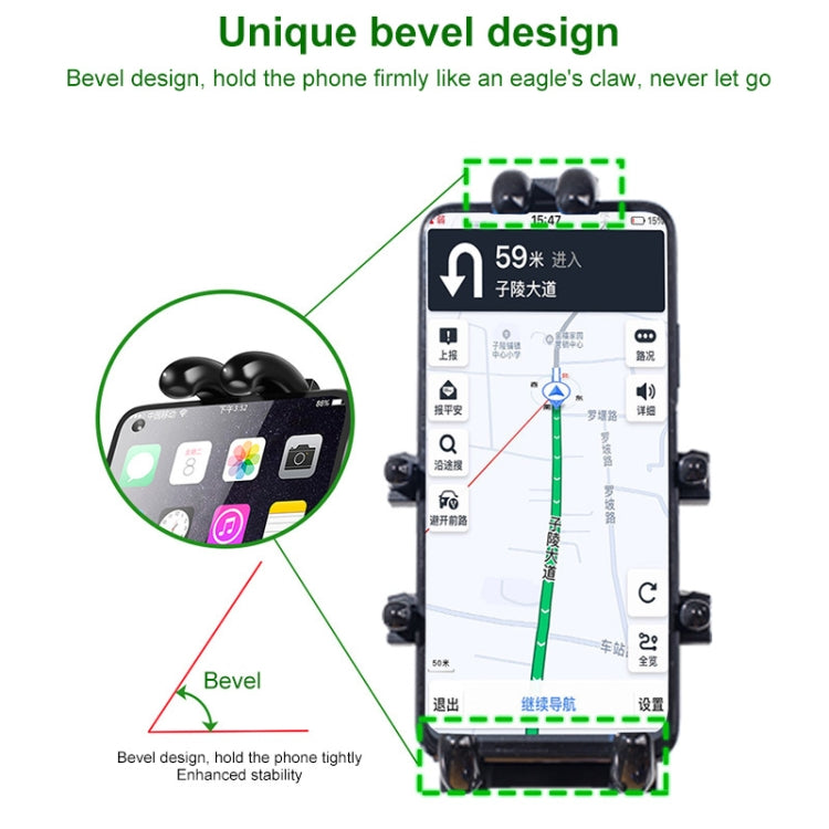 M10 Bolt Ball-Head Motorcycle Multi-function Eight-jaw Aluminum Phone Navigation Holder Bracket, M10 Bolt