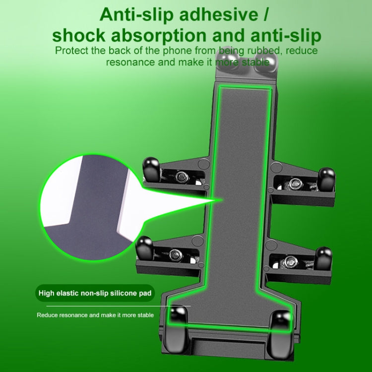 M10 Bolt Ball-Head Motorcycle Multi-function Eight-jaw Aluminum Phone Navigation Holder Bracket, M10 Bolt