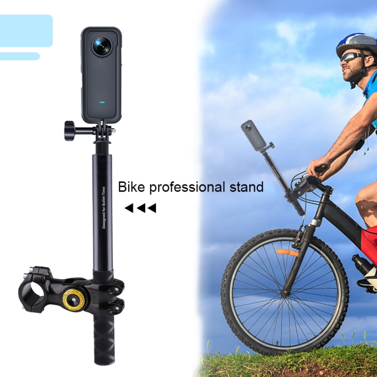 Motorcycle Bicycle Handlebar Fixture Mount Camera Bracket Adapter (Black)